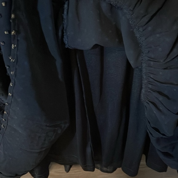 NWOT Nicole Miller Black Dress with gold polka dots - Picture 5 of 6